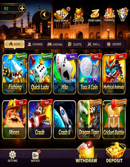 Royal X game Homepage image.