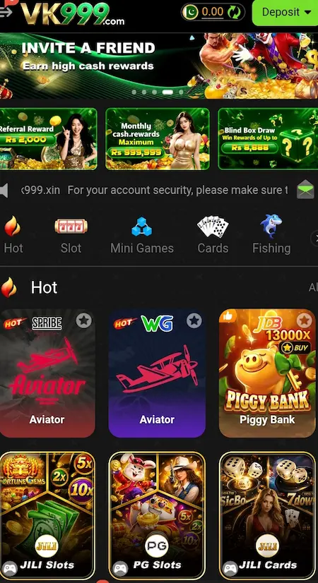 VK999 Game Homepage Image.